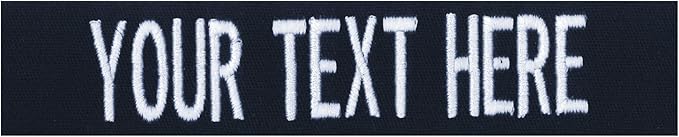 Custom Uniform Name Tapes Solid Colors. Dark Blue Fabric, 3.5 Inch Hook Fastener by NORTHERNSAFARI