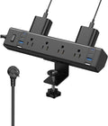 40W Fast Charging Station, Desk Clamp Power Strip, 4 USB-C Ports & 8 AC Outlets by VILONG