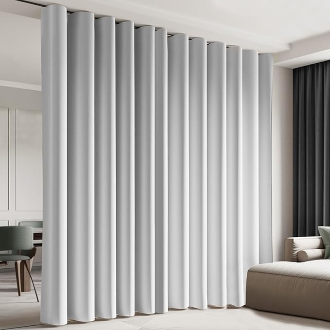 cbsroro Room Divider Blackout Curtain Track Curtains Wall Dividers Panels Screen by CBSROROHome