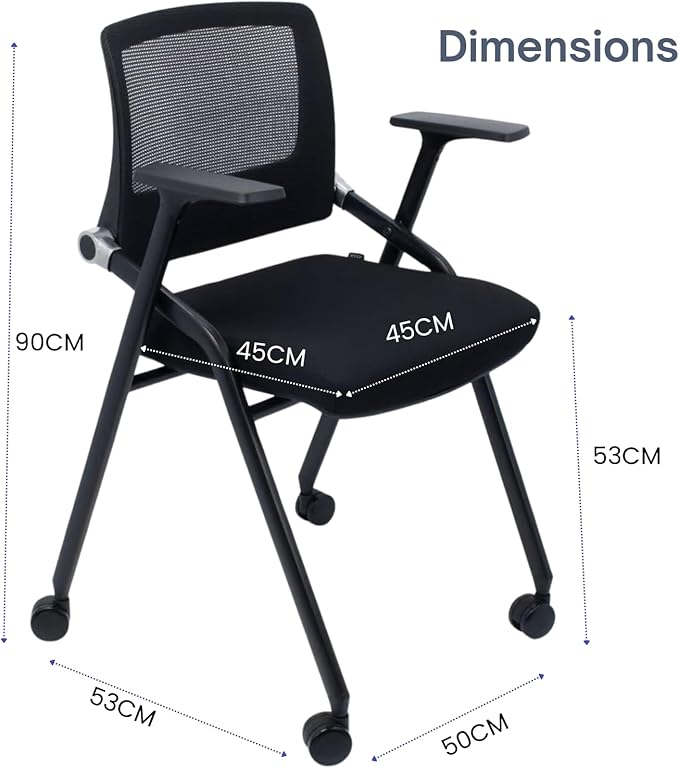 SLKJChr 4 Pack Foldable Office Chairs - Image 3