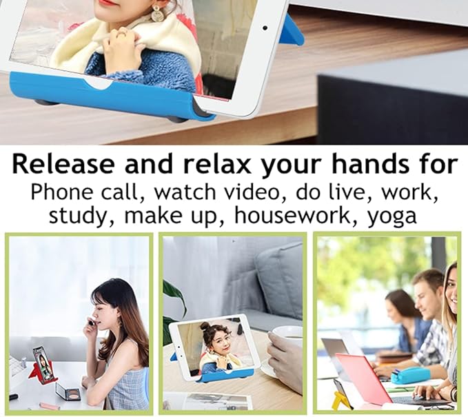 JUSDIQIR Cell Phone Stand for Desk Foldable Cell Phone Holder Desk Tablet - Image 5