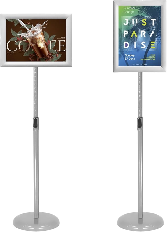 SENZHIYI Adjustable Poster Stand Holder Heavy Duty Snap Open Aluminum Pedestal by SENZHIYI