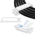 XHF 80 PCS Self Adhesive Cable Clips White, Wire Clips Cable Management Wire by XHF