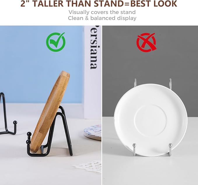 LIONWEI LIONWELI Black Decorative Plate Stand Holder Picture Frame Stand Easel - Image 7
