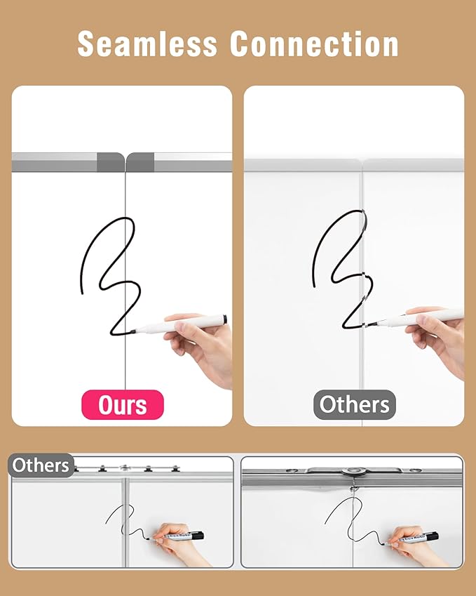 72"X 40" Large Magnetic Dry Erase Whiteboard, Removable Wall Hanging Board - Image 7