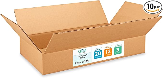 Large Shipping & Moving Boxes 20x12x3 inches by IDLPackaging