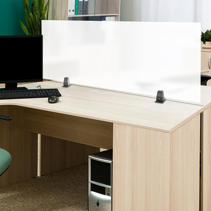 KONKENIE Acrylic Office Privacy Partition Indoor Desk Divider Guard Rectangle - Image 4