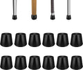 VOCOMO 1/2" Round Rubber Chair Leg Tips Caps, 8 Pack Extra Small Chair Leg by VOCOMO