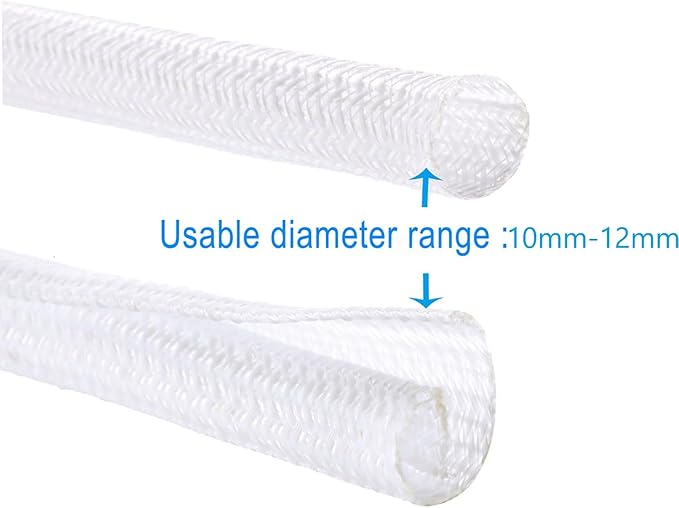 QCSIW 25ft – 3/8 inch White Split Wire Loom Tubing Cord Protector Cable Sleeve - Image 8