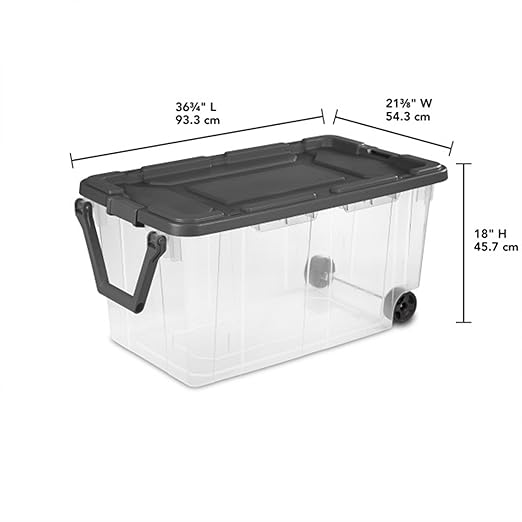 Sterilite 4-Pack Modular Stacker Box, Durable Clear Plastic Storage Bins - Image 2
