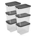 Sterilite 24-Pack Modular Stacker Box, Durable Clear Plastic Storage Bins by Sterilite