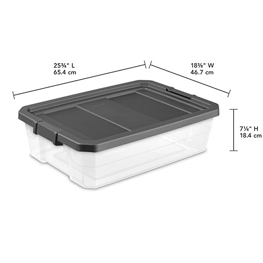 Sterilite 24-Pack Modular Stacker Box, Durable Clear Plastic Storage Bins - Image 3
