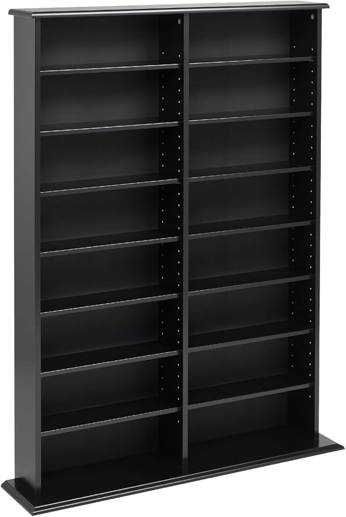 Prepac 2 Column Display Cabinet Media Storage, Double Width Wall - Image 6
