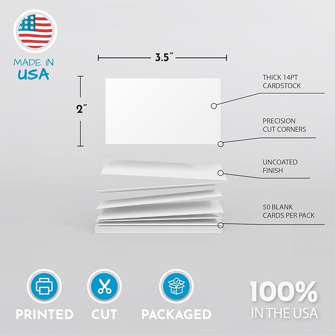Home Advantage 2x3.5 Blank Index Cards - Image 5