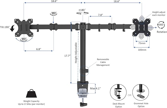 Rocelco 45" Height Adjustable Standing Desk Converter - Image 5