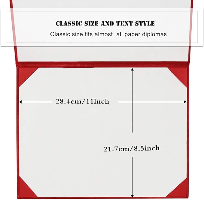 Diploma Cover 8.5” x11” Diploma Holder of Graduation Leatherette Padded - Image 6