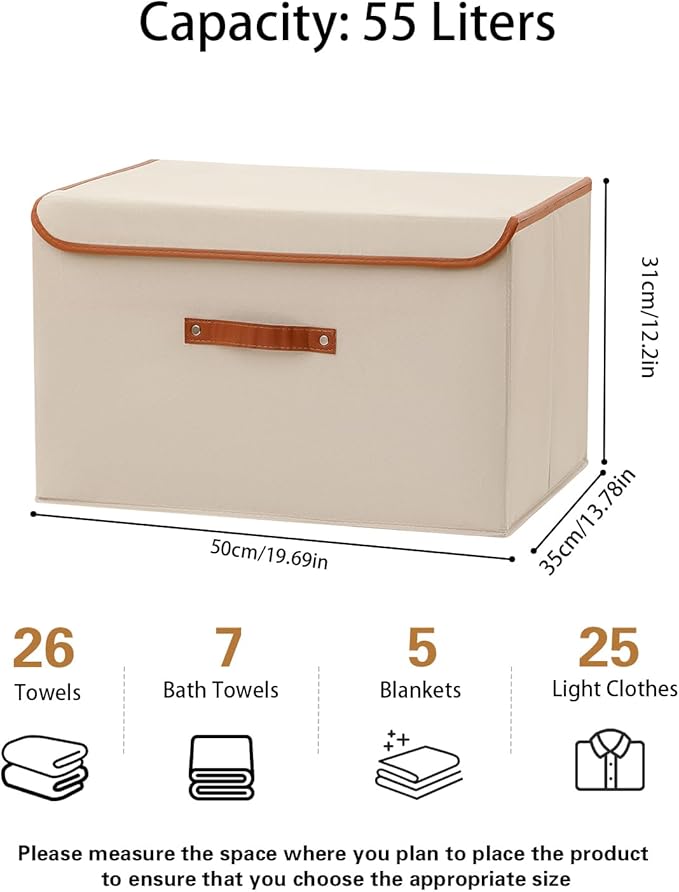 Tuza 4 Pack Large Fabric Storage Bins - Image 2