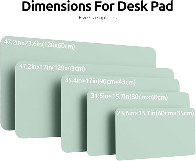 YSAGi Leather Desk Protector, Office Mat, Large Mouse Mat, Non-Slip PU Leather - Image 4