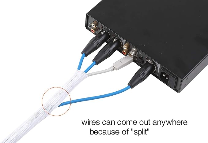 Alex Tech 10ft - 3/4 inch Cord Protector Wire Loom Tubing Cable Sleeve Split - Image 3