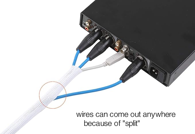 Alex Tech 25ft - 1.25 inch Cord Protector Wire Loom Tubing Cable Sleeve Split - Image 3