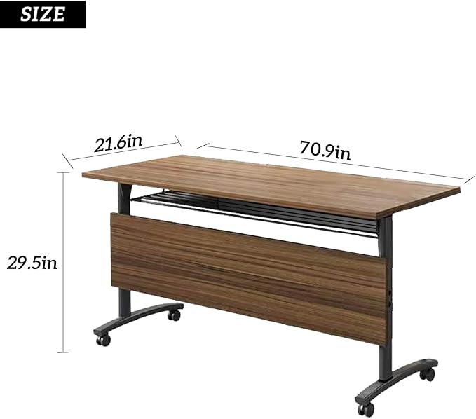 Foldable Conference Table Mobile Meeting Table, Large Modular Conference Room - Image 3