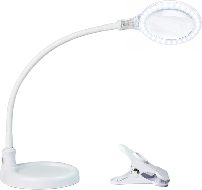 Brightech LightView Pro Flex 2 in 1 Magnifying Desk Lamp, 2.25x Light Magnifier by Brightech