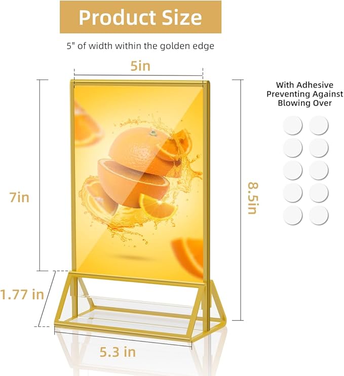PPH-Sisy 12 Pack Acrylic Sign Holder 5x7, Acrylic Frames - Image 3