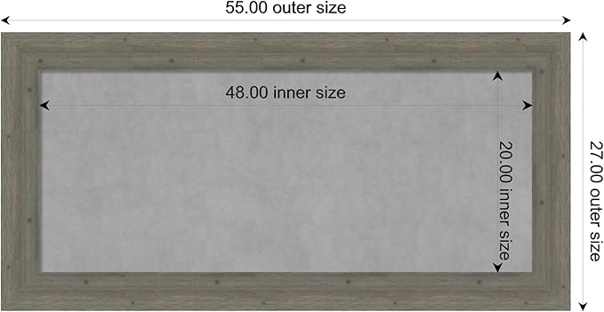 Amanti Art Grey Framed Magnetic Board 27x55 Oversize Vision Board - Image 3