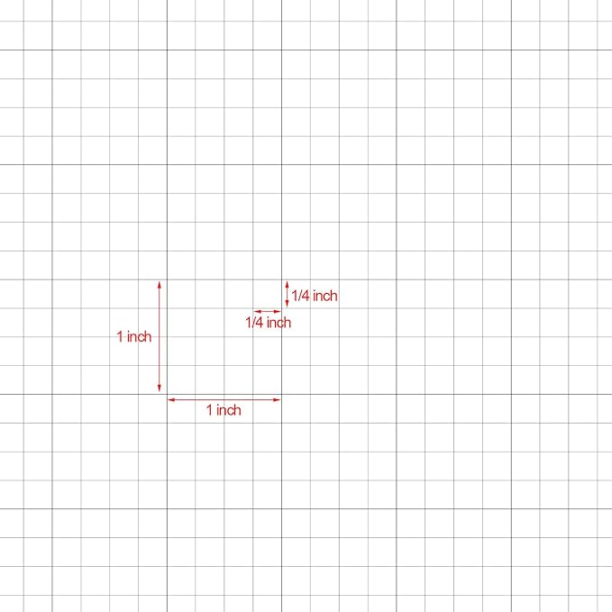 Fuyoooo 25 Sheet Graph Paper Pad 24" x 48" Large Graph 1" and 1/4" Ruled Grid - Image 3