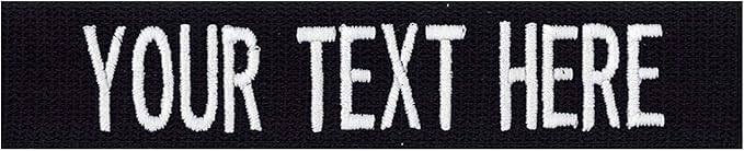 Custom Uniform Name Tapes Solid Colors. Black Webbing, 3.5 Inch Sew on by NORTHERNSAFARI