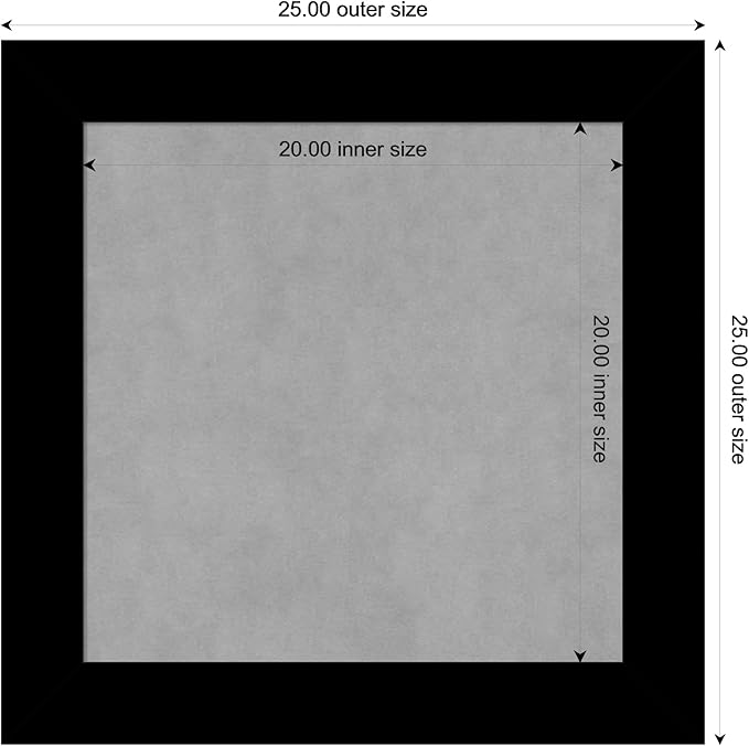 Amanti Art Black Framed Magnetic Board 25x25 Medium Vision Board - Image 4
