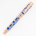 Conklin Endura Deco Crest Fountain Pen in Blue, Fine Nib, Premium Writing by Conklin