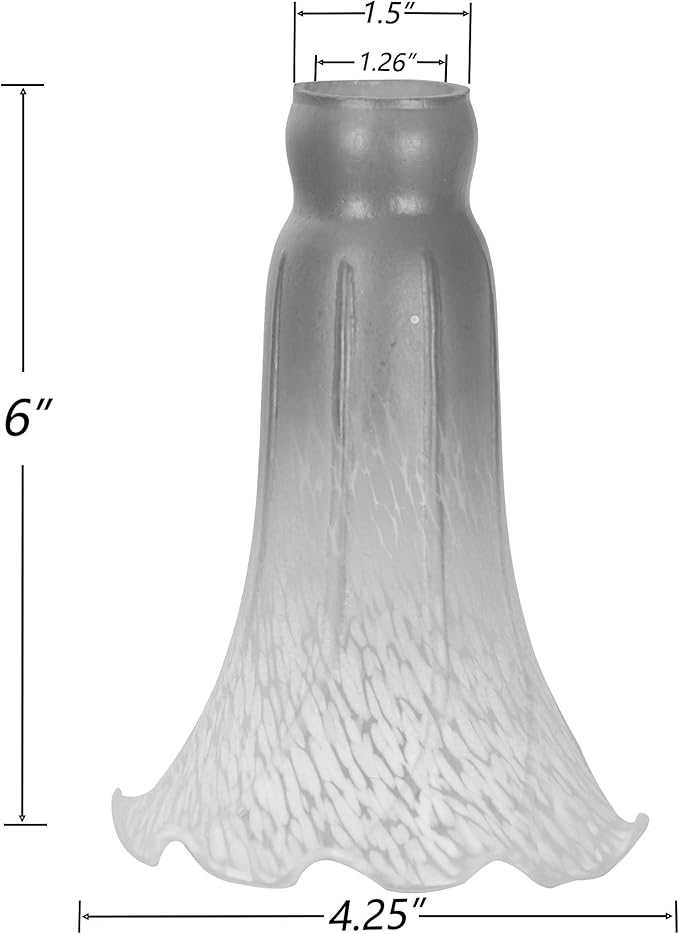 Bieye LS18 Lily Flower Blown Glass Lampshade - Image 3