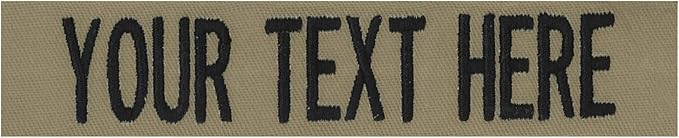 Custom Uniform Name Tapes Solid Colors. Coyote Tan Fabric, 5 Inch Sew on by NORTHERNSAFARI