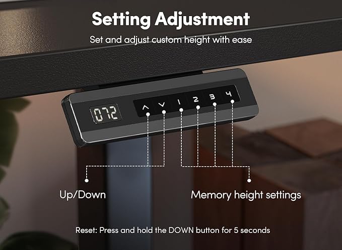 FEZIBO 48 x 24 Inch Height Adjustable Electric Standing Desk - Image 7