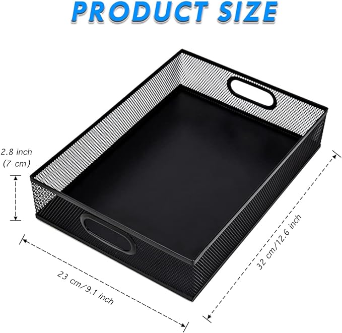 EsOfficce Desk Drawer Organizer, A4 Large Metal Mesh Desk Rrganizer Tray - Image 7