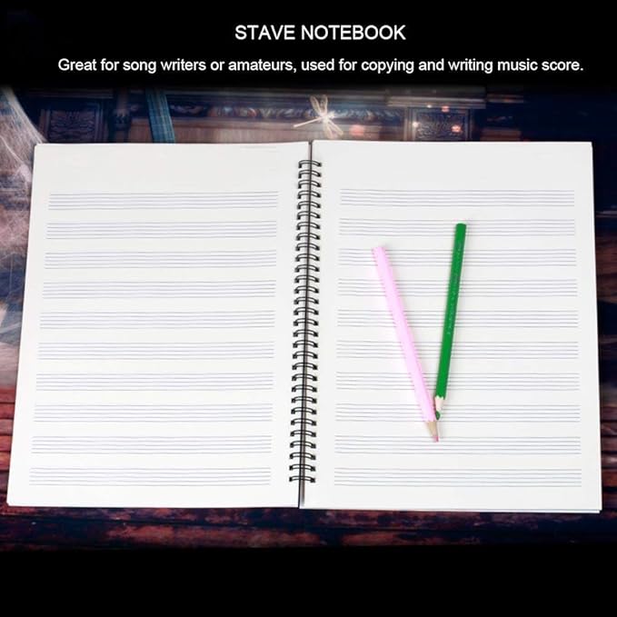 10 Pcs Music Notebook, Music Staff Notebook, 50 Sheets/100 Pages Blank Sheet - Image 3