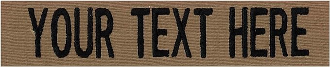 Custom Uniform Name Tapes Solid Colors. Coyote Brown Fabric, 4 Inch Sew on by NORTHERNSAFARI