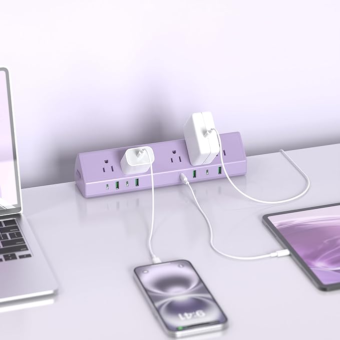 Jgstkcity Desk Clamp Power Strip, 45W Fast Charging Station, 4 USB-C, 4 USB-A - Image 6