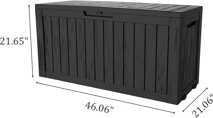 TARKARI 90 Gallon Lockable Resin Deck Box - Image 2
