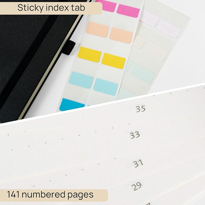 POPRUN Spiral Dotted Journal Notebook, - Image 5