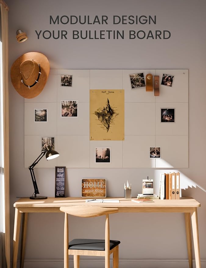 Fluxynara Large Felt Bulletin Board 36" x 24" Cork Board Alternative-6 Pack - Image 5