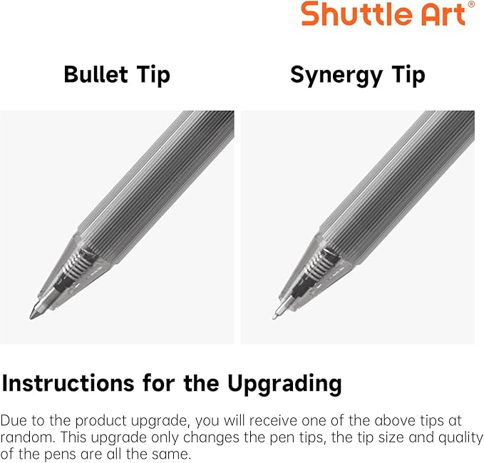 Shuttle Art Black Gel Pens, Ink Glide Series 15 Pack Retractable 0.5mm Fine - Image 9