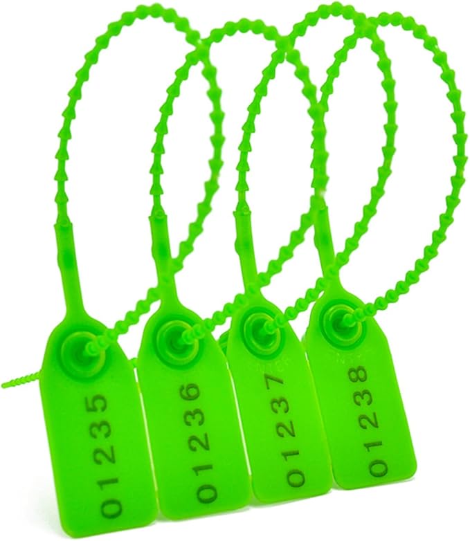 100Pcs Plastic Tamper Shipping Seals Pull-Tite Security Seal Signage Numbered by Rasunkae