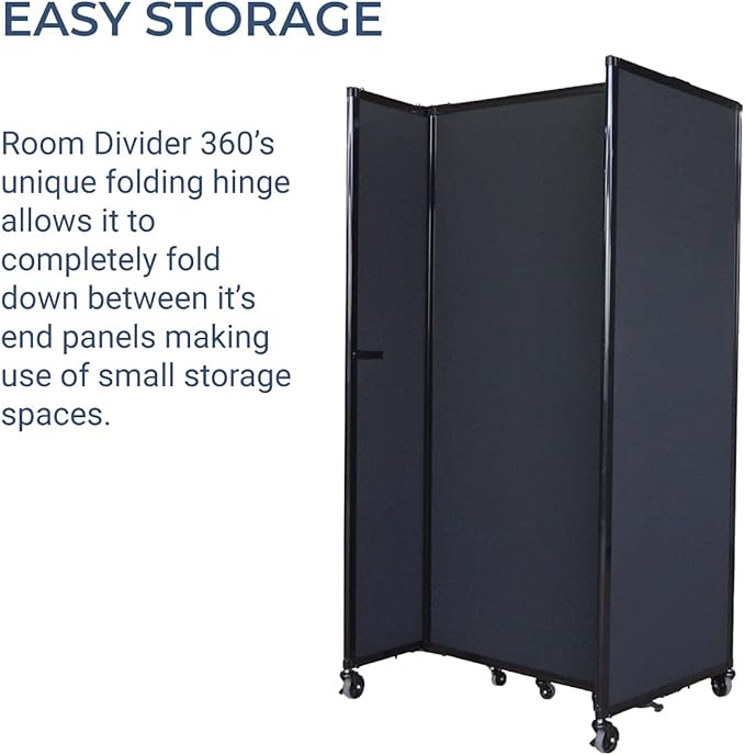 Versare Straightwall Sliding Portable Wall Partition | Freestanding Office - Image 5