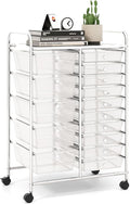 LDAILY 15 Drawer Rolling Storage Cart, Rolling Cart by LDAILY