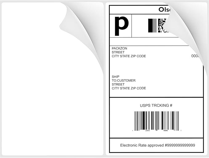 8-1/2"×5-1/2" Shipping Labels 60 Labels Sticker Paper - Image 2