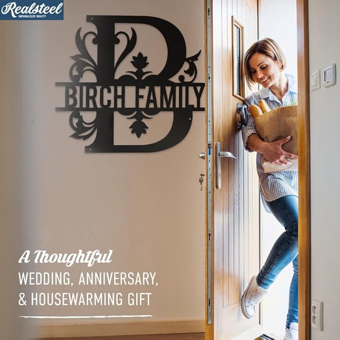 RealSteel Metal Split Letter Monogram – Personalized Last Name Sign - Image 4
