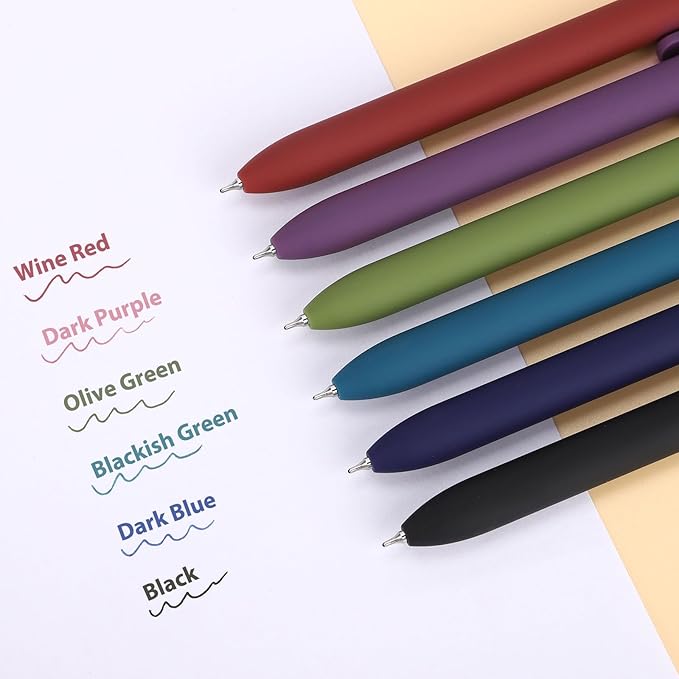 FIOVER Colored Pens, 24 Pack Colorful Gel Pens, Quick-Dry 0.7mm Medium Point - Image 3