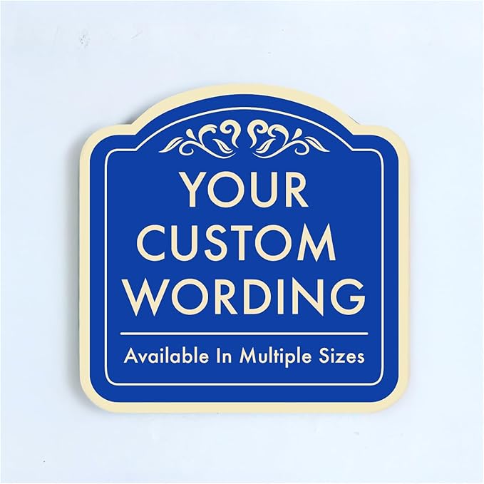 Blue Steel 12x12 Personalized Custom Aluminum Decorative Waterproof Driveway by SpeedyOrders